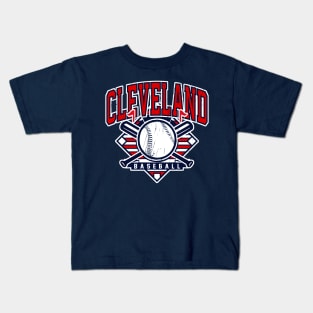 Vintage Cleveland Baseball Kids T-Shirt